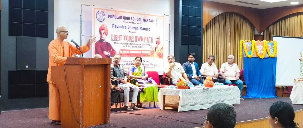 Lecture at Popular High School Madgaon, Goa